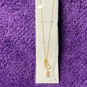 Gold Heart Pendant Necklace Stainless Steel